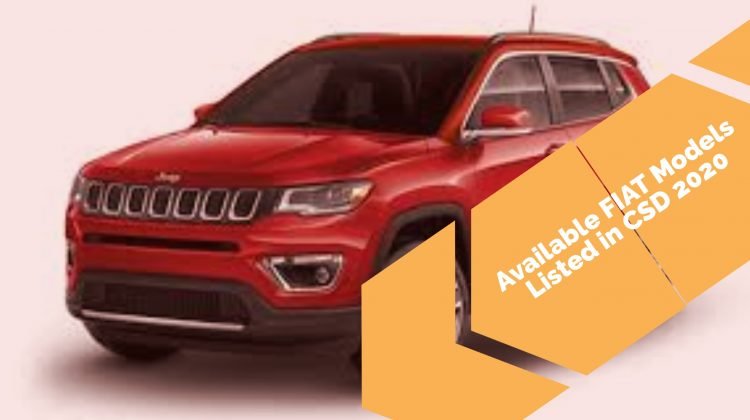 Available FIAT Models Listed in CSD 2020
