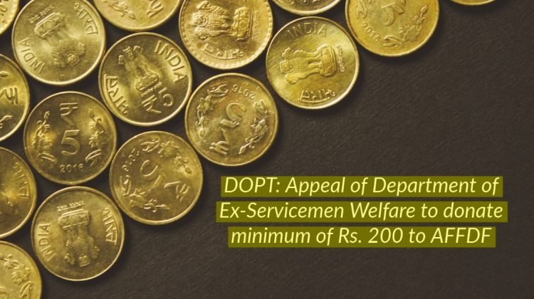 DOPT_ Appeal of Department ofEx-Servicemen Welfare to donate minimum of Rs. 200 to AFFDF