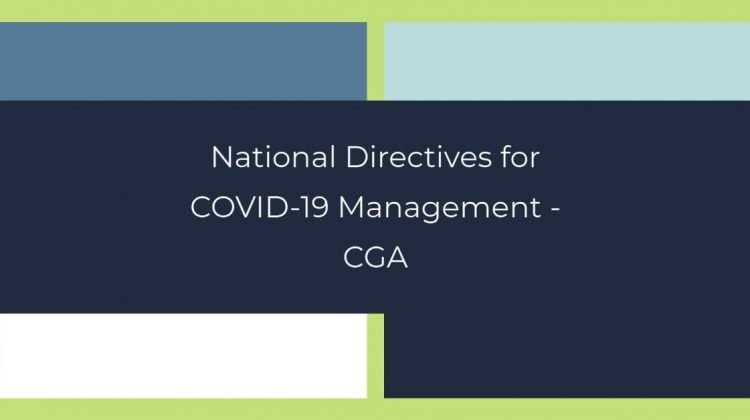 National Directives for COVID-19 Management - CGA